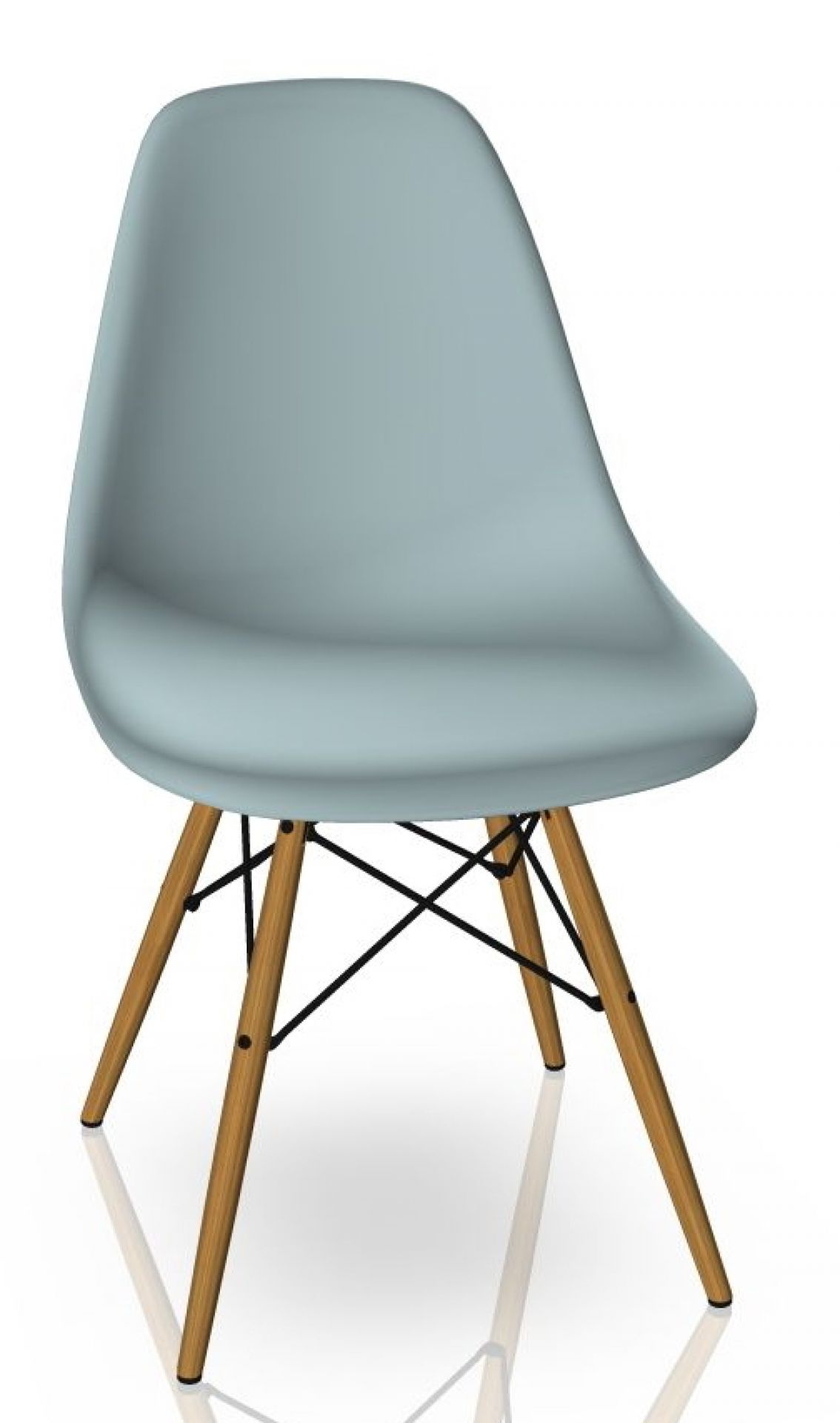 Eames Plastic Side Chair DSW Chair Vitra Ash honey colored - Ice grey